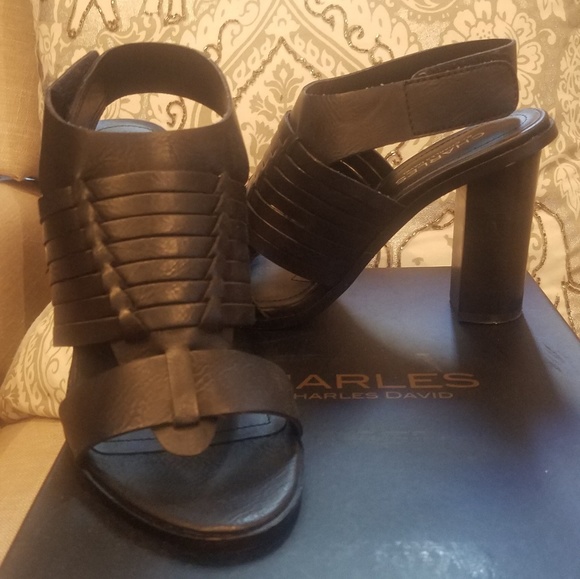 Charles David Shoes - Block heel black sandals by Charles David